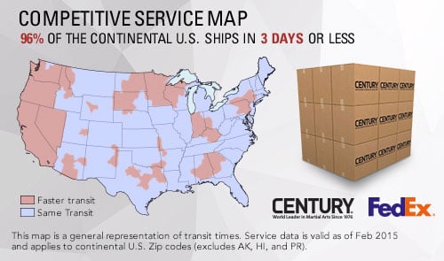 fedex shipping map